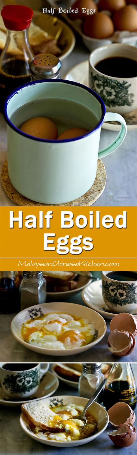 Learn how to make hard boiled eggs (and soft boiled eggs) that turn out perfect every time. Half Boiled Eggs | Malaysian Chinese Kitchen