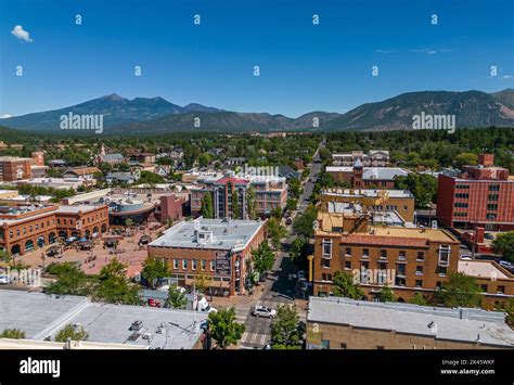 Flagstaff Arizona Usa September 2 2022 Aerial View Of Historic
