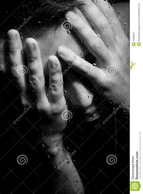 Suffering Man With His Face In His Hands Stock Image Image Of Male