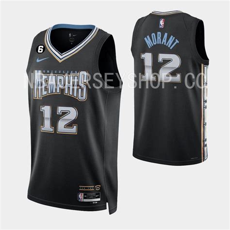 Grizzlies Black Ja Morant Jersey 2022 23 City Edition