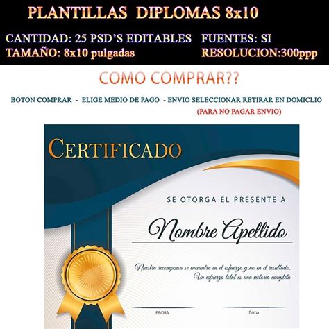 Plantillas Diplomas Reconocimiento Psd 25 Editables 10000 En