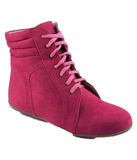 Sindrella Steps Pink Ankle Length Bootie Boots Price In India Buy