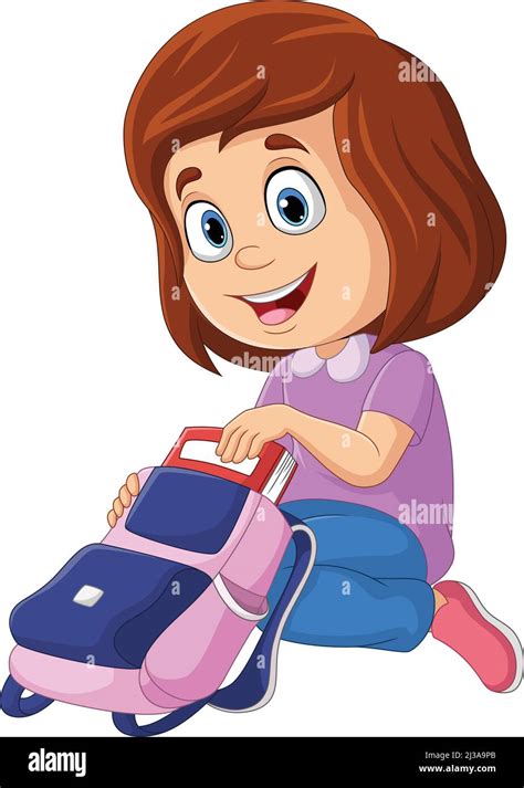 Woman Holding Child Bag Stock Vector Images Alamy