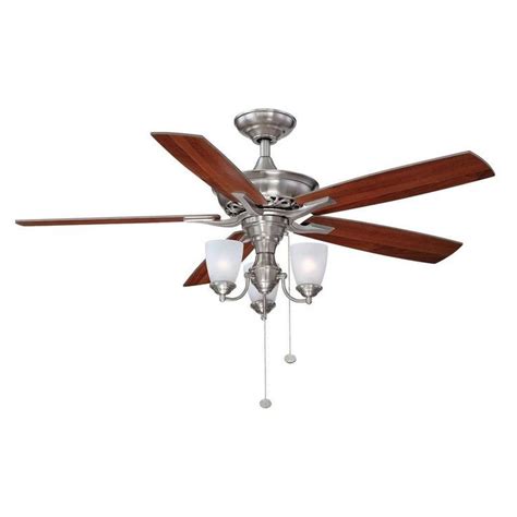Some models of hampton bay fans use a remote control device that adjusts operating times, temperatures, speed and rotation direction. Hampton Bay Havenville 52 in. Indoor Brushed Nickel ...