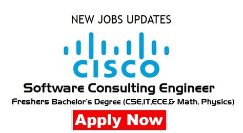 New Jobs Updates Cisco Careers Freshers Software Consulting