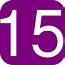 Purple Rounded Square With Number 15 Clip Art At Clkercom  Vector