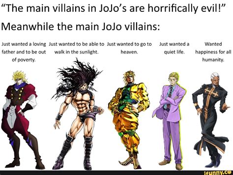 The Main Villains In Jojos Are Horrifically Evil Meanwhile The Main