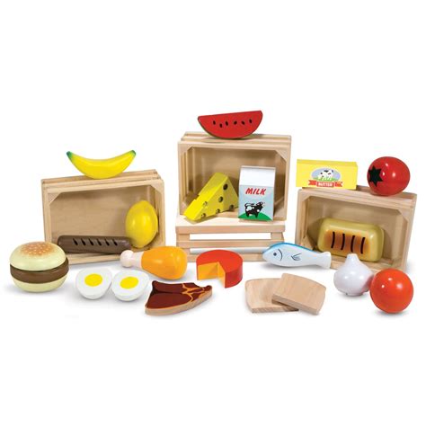 Melissa And Doug Food Groups 21 Wooden Pieces
