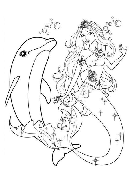 Try to color barbie clothes to unexpected colors! barbie mermaid coloring page. All girls must know Barbie ...