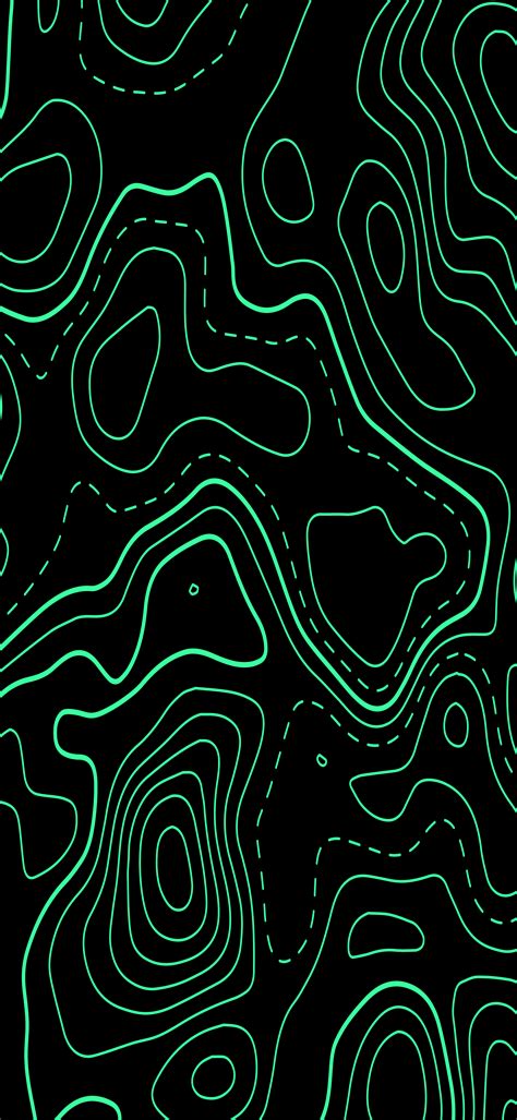 Green Topographic Map X R Amoledbackgrounds