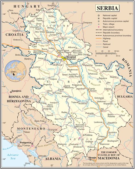 Maps Of Serbia Detailed Map Of Serbia In English Tourist Map Of