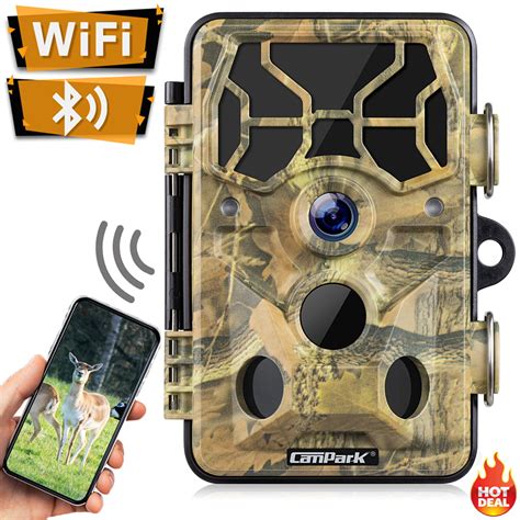 Campark Wifi Bluetooth Trail Camera Wifi Mp P Hunting Game Camera With Night Vision Motion