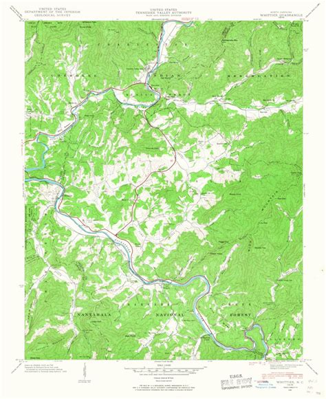 Whittier Nc 1940 24000 Scale Map By United States Geological Survey