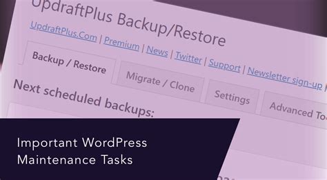 Important Wordpress Maintenance Tasks What To Do And How Often