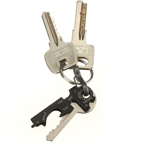8 In 1 Keychain Gadget Utility Key Ring Edc Multi Function Pocket Tool