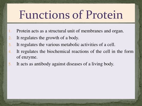 Ppt Understanding Proteins Definition Properties And