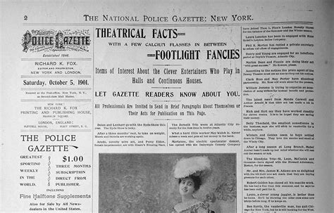 The Police Gazette Is Authenticity National Police Gazette