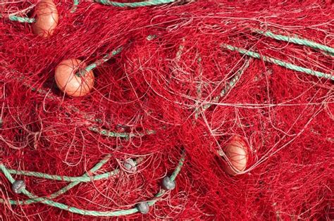 Red Color Fishing Nets Background Stock Image Colourbox