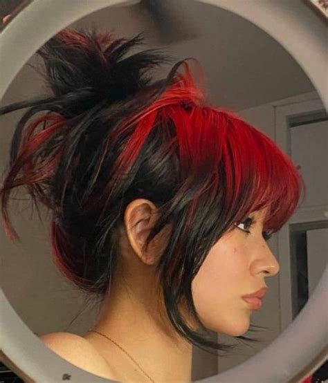 40 Best Half Red Half Black Hair Women Hair Color And Haircuts 2022
