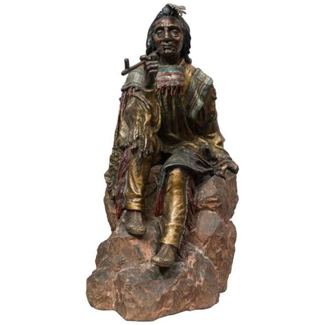 Large Austrian Cold Painted Bronze Figure Of An Indian By Carl Kauba Circa 1900 At 1stdibs