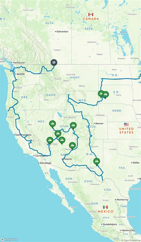 The Greatest American National Park Road Trip On Roadtrippers