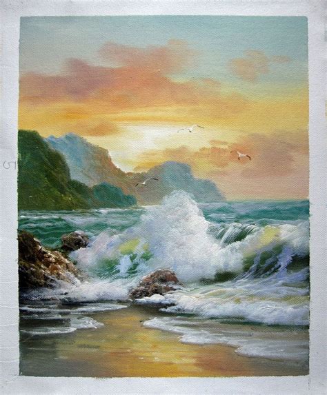 Seascape Seawave Museum Quality Oil Painting