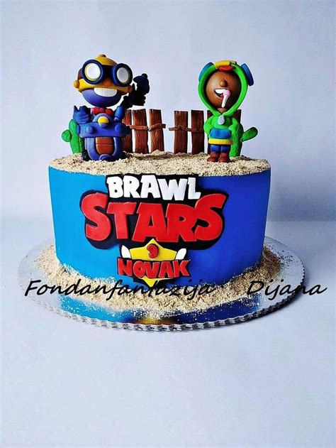 Торт brawl stars с фигурками на день рождения. Brawl stars themed cake - cake by Fondantfantasy ...