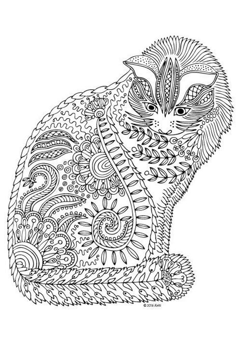 Real nice, pretty contrasting colors, i love the different choices of coloring pages, but zooming. Kočka 8. formát PDF | Cat coloring page, Mandala coloring ...