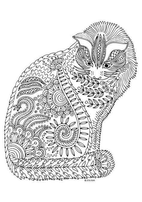 Real nice, pretty contrasting colors, i love the different choices of coloring pages, but zooming. Kočka 8. formát PDF | Cat coloring page, Mandala coloring ...