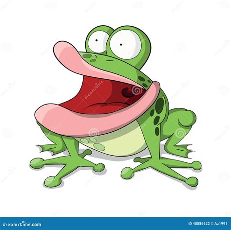 Cute Vector Scared Frog Stock Vector Illustration Of Environmental