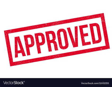 Approved Rubber Stamp Royalty Free Vector Image