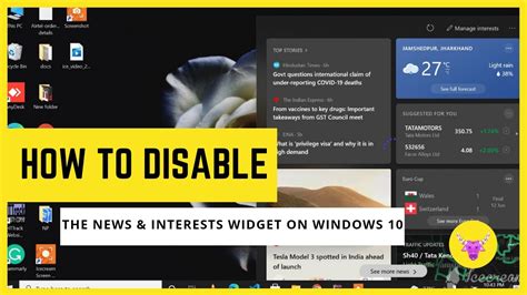 How To Remove Weather From Taskbar Disable The News And Interests