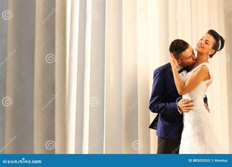 Groom Kissing His Bride Stock Image Image Of Couple 88503353