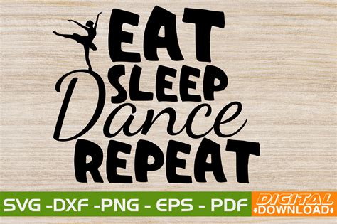 Eat Sleep Dance Repeat Svg Design Graphic By Svgwow760 · Creative Fabrica