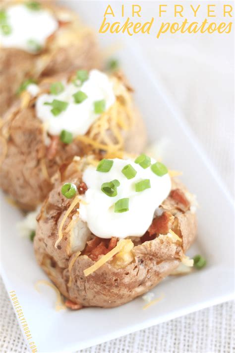 I gooped (my husband's term) up the potatoes with butter, sour cream and the smell reminds me of the old way of wrapping the potato in foil and throwing in the grill with charcoal. Simple Air Fryer Baked Potatoes (Perfect Crispy Skin ...