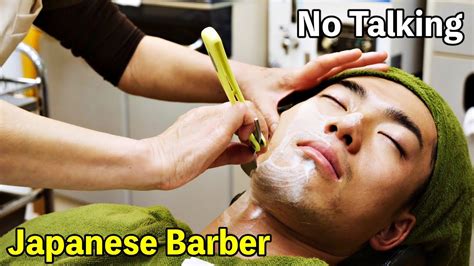 🇯🇵 Face Shave Traditional Japanese Barber Shop No Talking Female Barber Handsome Shaving