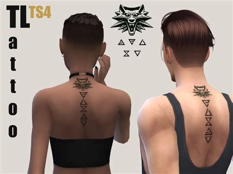The Witcher Tattoo Neck Sims 4 Mod Download Free