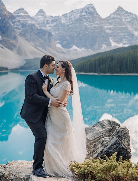Moraine Lake Wedding Elopement Photographers Mountain Weddings