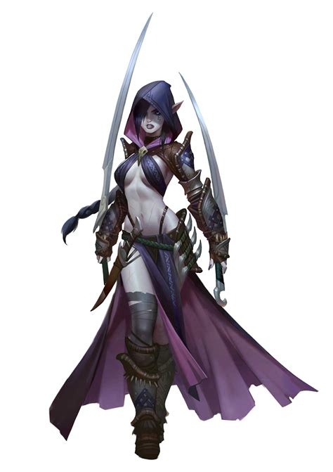 Female Elf Twf Rogue Pathfinder Pfrpg Dnd Dandd D20 Fantasy Elf Assassin Dark Elf Fantasy