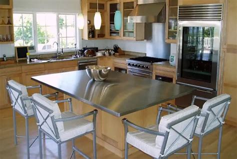 Kitchen Island With Stainless Steel Countertop Things In The Kitchen