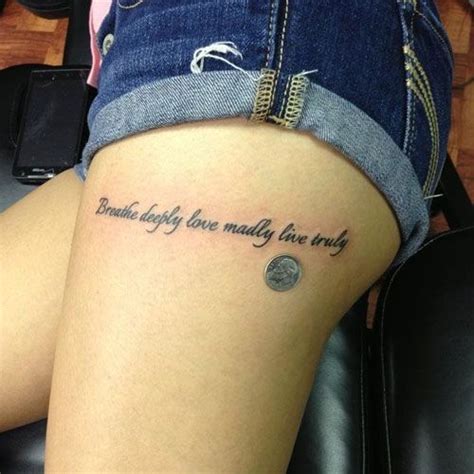 Best Quote Thigh Tattoos For Women Best Thigh Tattoos For Women Cute