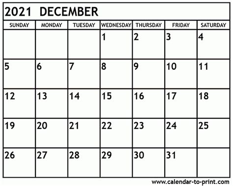 Calendar December 2021 Image Avnitasoni