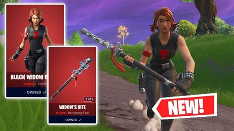 You can buy this outfit in the fortnite item shop. NEW BLACK WIDOW SKIN AND WIDOWS BITE PICKAXE Gameplay in ...