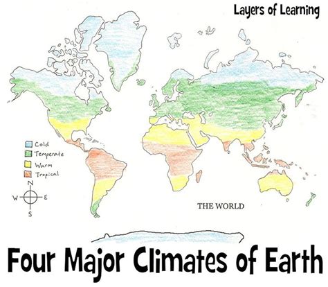 Color A Map Of Climate Zones Layers Of Learning Social Studies