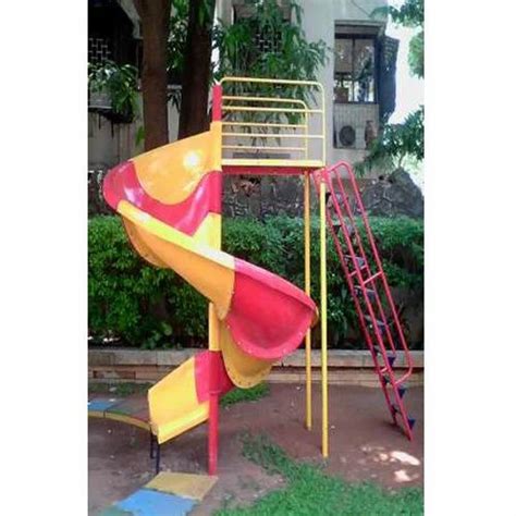 Red Fibreglass Spiral Slide For Kids Play Age Group 6 14 At Rs 65000