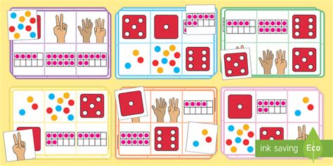 Subitising Numbers To 10 Bingo Editable Bingo And Lotto Game