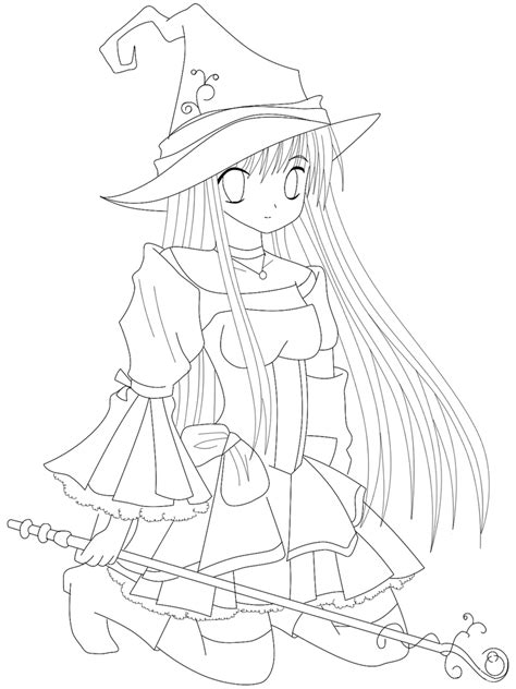 Witch Lineart By Patttyy On Deviantart