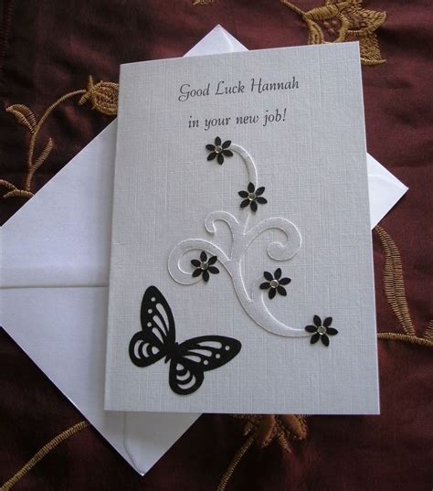 Handmade Personalised Good Luck In Your New Job Card Cards Handmade