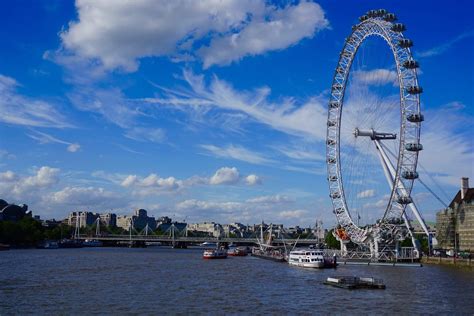 London Eye W Londynie Wielka Brytania Anglia Koło Milenijne