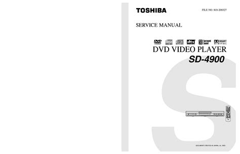 Toshiba Sd 4900 Sm Service Manual Download Schematics
